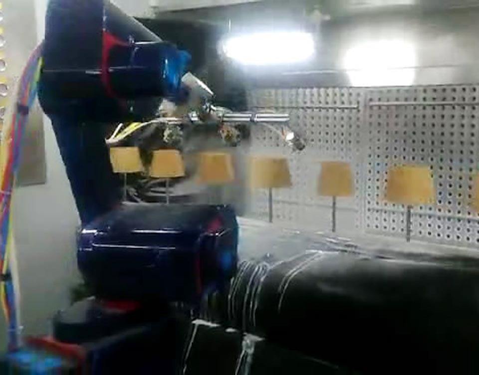 木制花盆機器人自動噴漆線